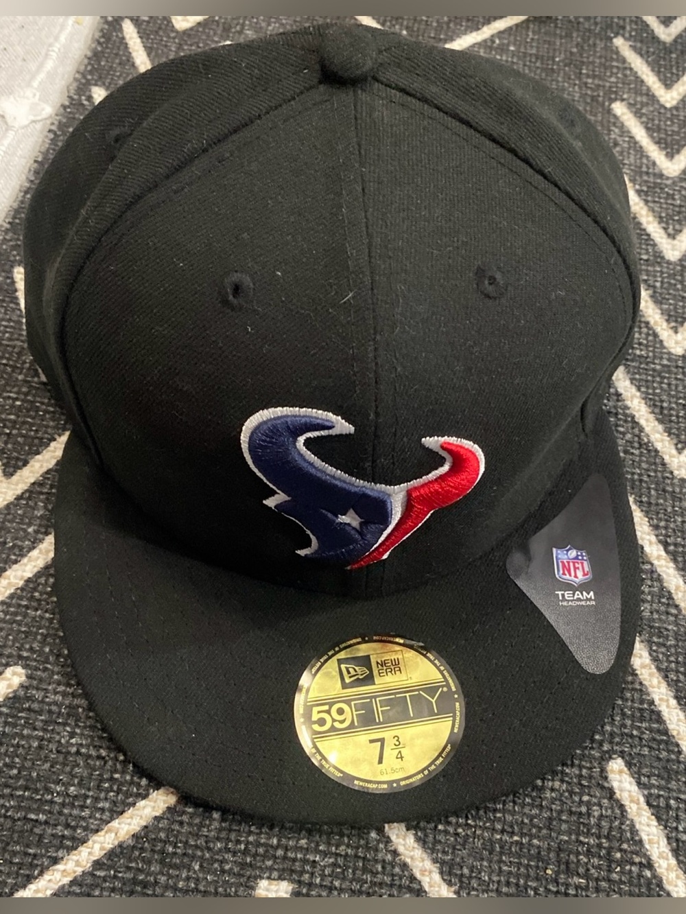 Houston Texans Hat New Era 59FIFTY Men's 7 3/4 NFL Fitted Cap